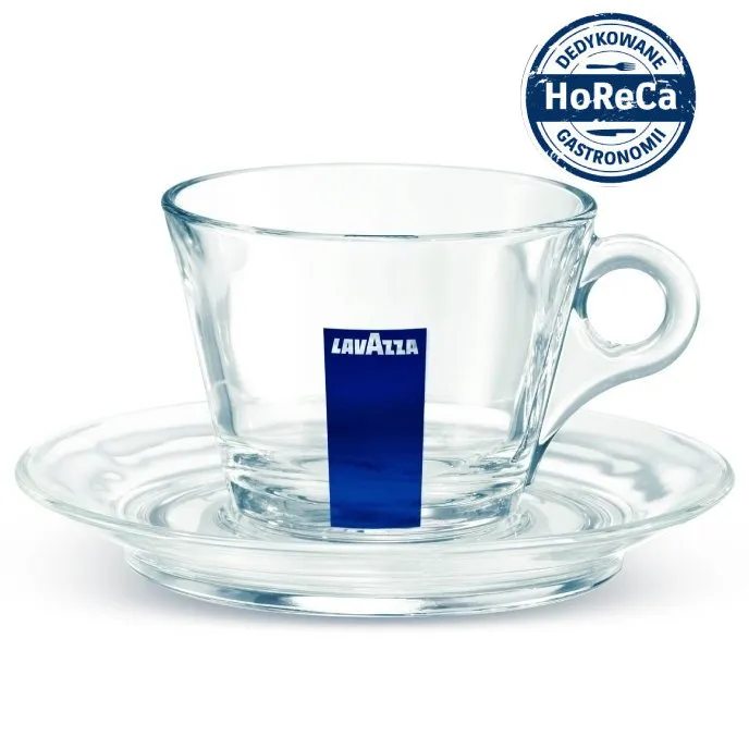 Szklana Filiżanka Ze Spodkiem LAVAZZA Cappuccino 160 ml