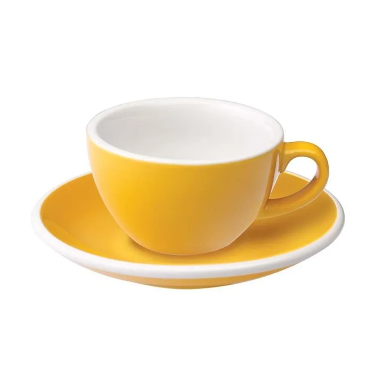 Filiżanka LOVERAMICS Egg Do Flat White 150 ml - Yellow