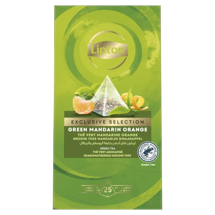 Herbata LIPTON Exclusive Selection Green Tea Mandarin Orange 25x1,8g - Zielona