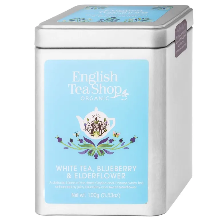 Herbata ENGLISH TEA SHOP White TEA Blueberry Elderflower 100g - Biała