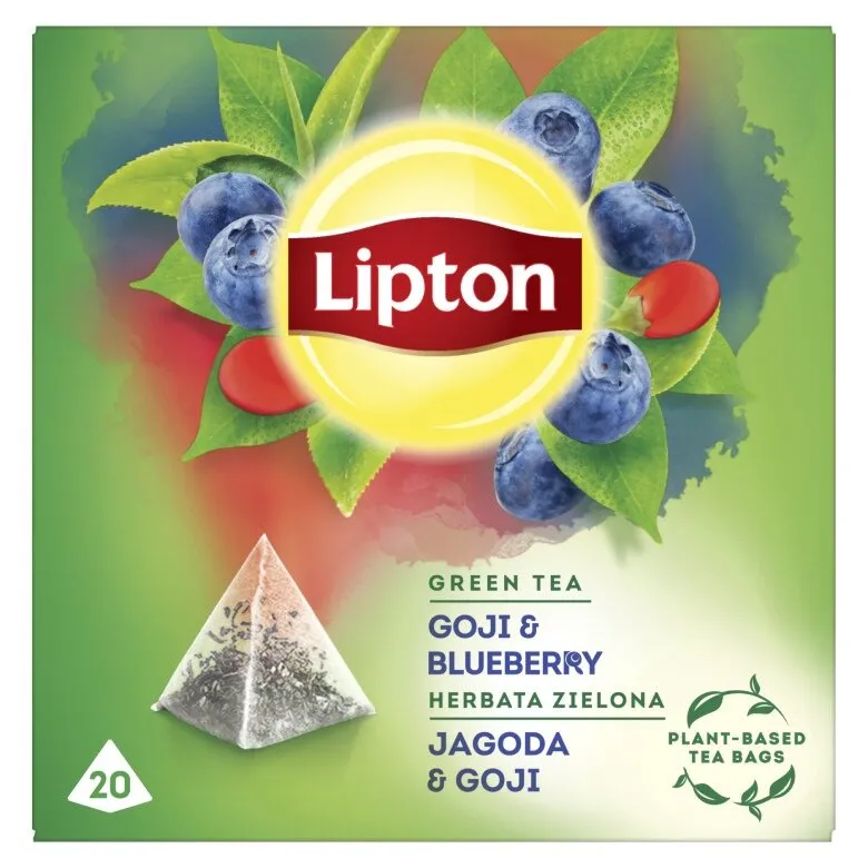 Herbata Aromatyzowana LIPTON Jagoda & Goji 20x1,4g - Zielona