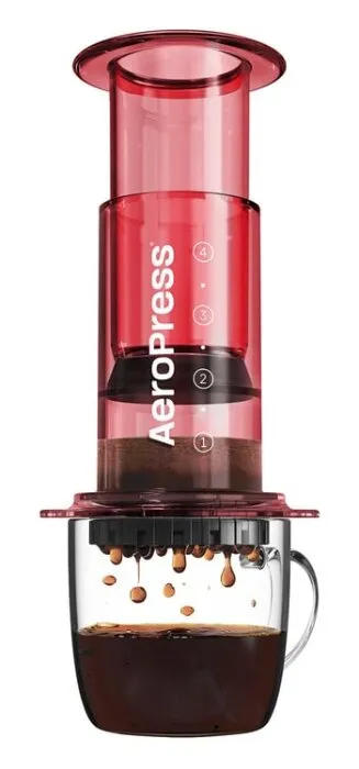 Zaparzacz Do Kawy AEROPRESS Clear - Czerwony