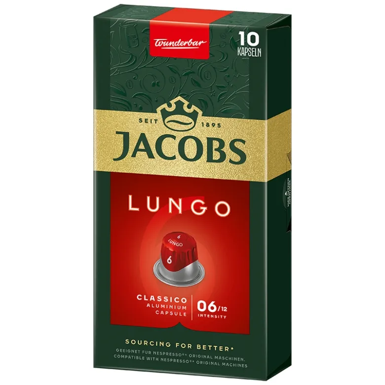 Kapsułki Do Nespresso JACOBS Lungo 6 Classico 10 szt