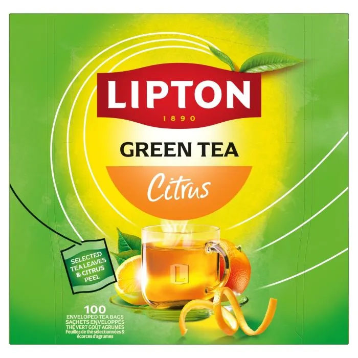 Herbata LIPTON Classic Green Tea Citrus 100x1,3g - Zielona