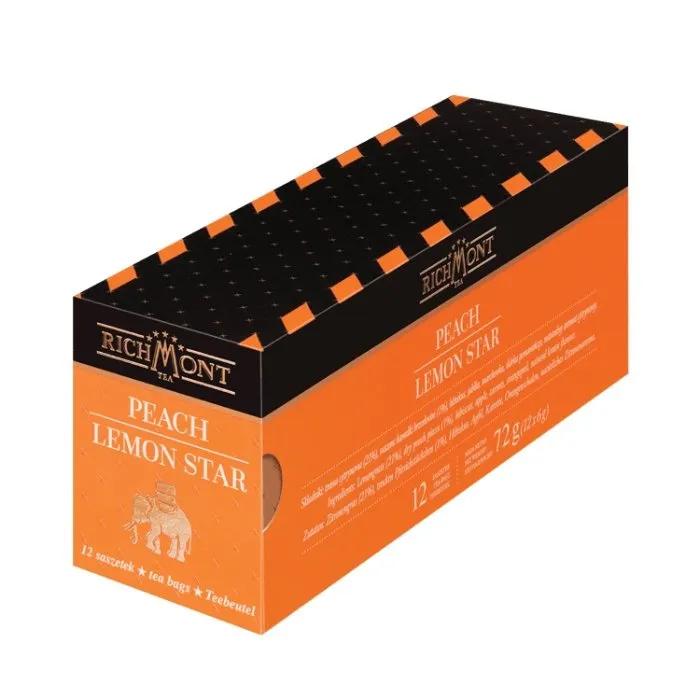 Owocowa Herbata RICHMONT Peach Lemon Star 12x6g