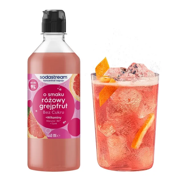 Syrop SODASTREAM Różowy Grejpfrut 440 ml - Bez Cukru