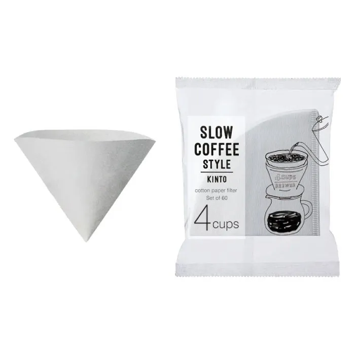 Papierowe Filtry KINTO Slow Coffee Style 4 Filiżanki