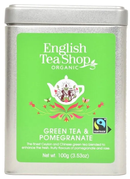 Herbata ENGLISH TEA SHOP Green TEA Pomegranate – Herbata Sypana 100g - Zielona