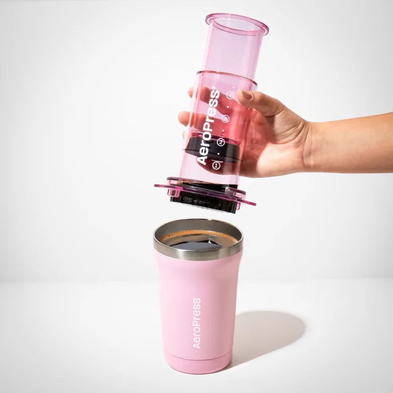 Zaparzacz Do Kawy AEROPRESS Go Plus - Różowy
