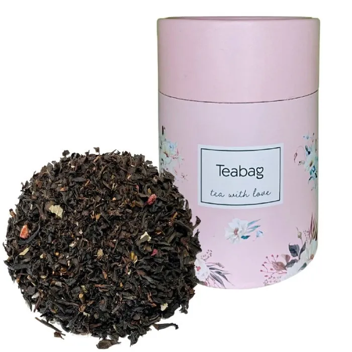 Czarna Herbata Raspberry Lavender 50g - Różowa Tuba