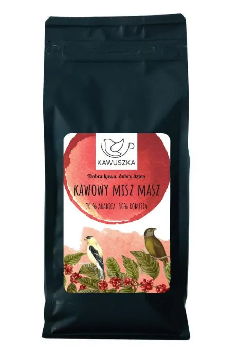 Kawa Ziarnista KAWUSZKA Misz Masz 1kg - Kawowy