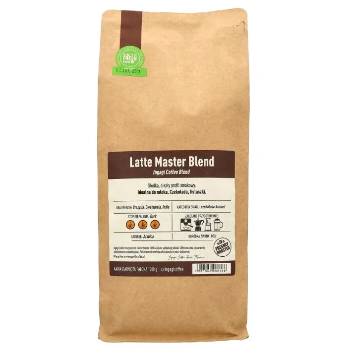 Kawa Ziarnista INGAGI COFFEE Latte Master Blend 1kg