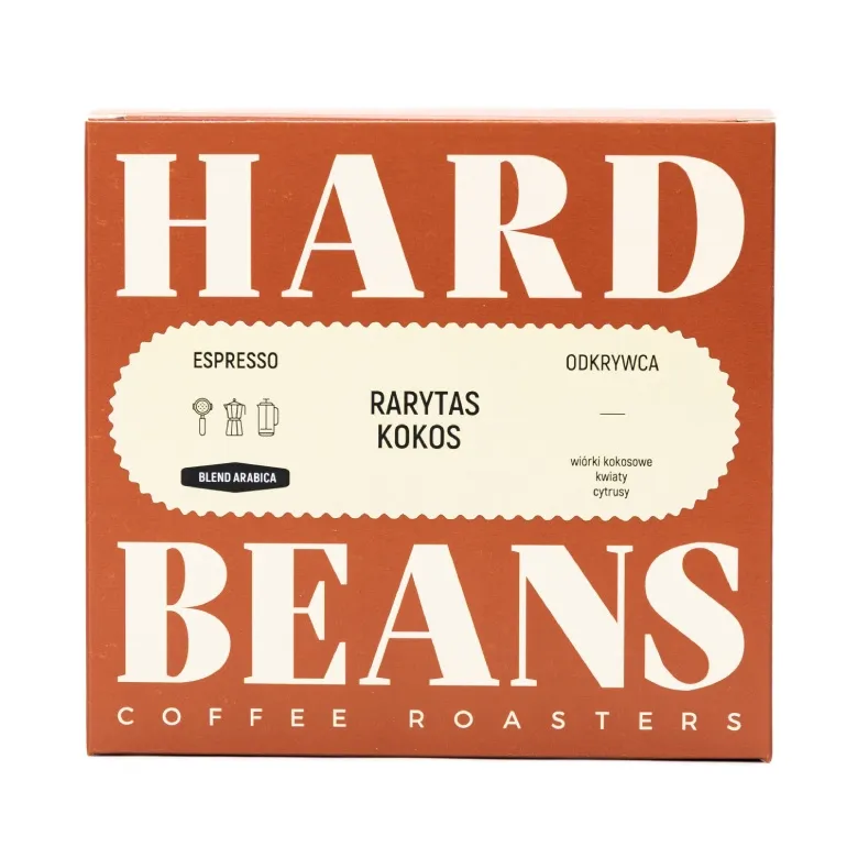 Kawa Ziarnista HARD BEANS Rarytas Kokos Espresso 250g