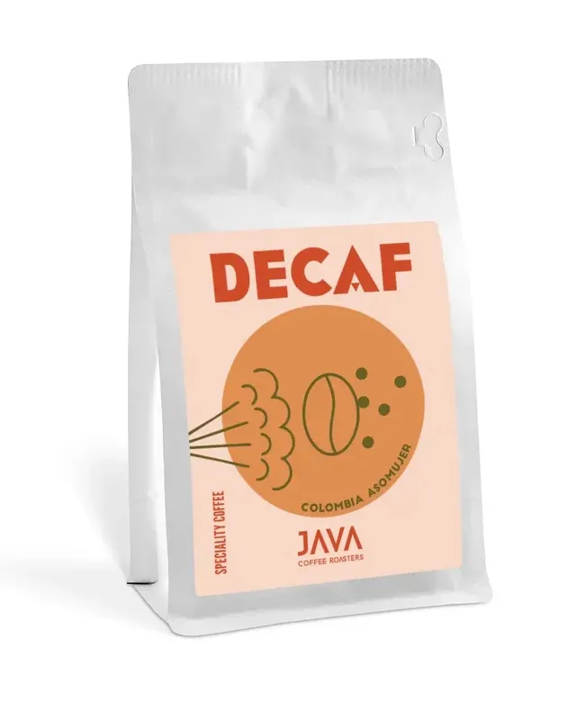 Kawa Ziarnista JAVA Colombia Asomujer Decaf Filtr 250g - Bezkofeinowa