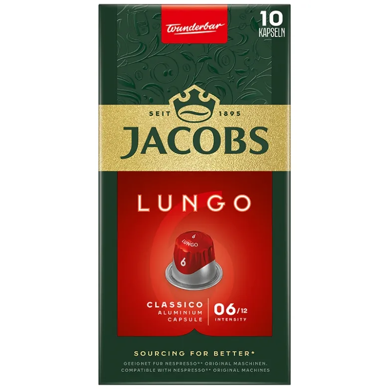 Kapsułki Do Nespresso JACOBS Lungo 6 Classico 10 szt