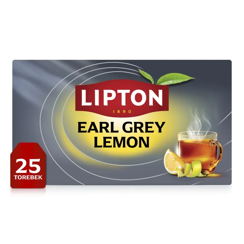 Herbata Czarna LIPTON Earl Grey Lemon 50g - 25 Torebek