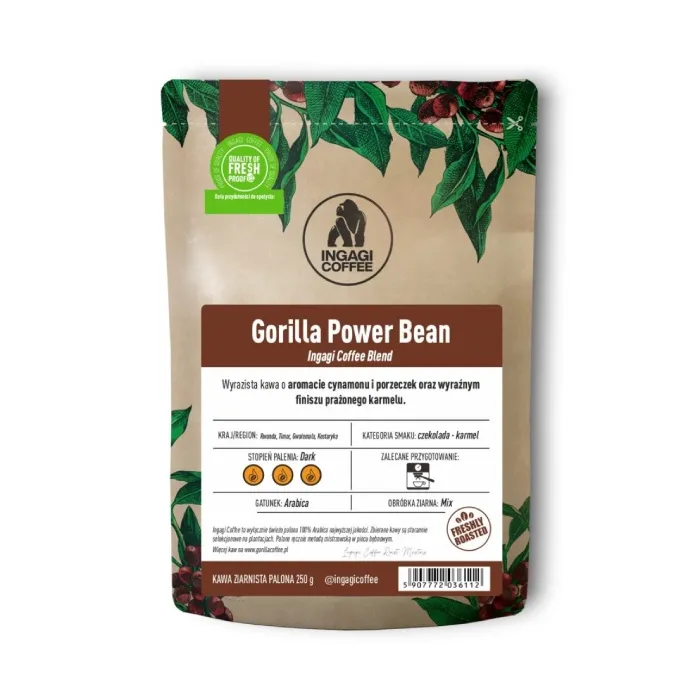 Kawa Ziarnista INGAGI COFFEE Gorilla Power Bean 250g