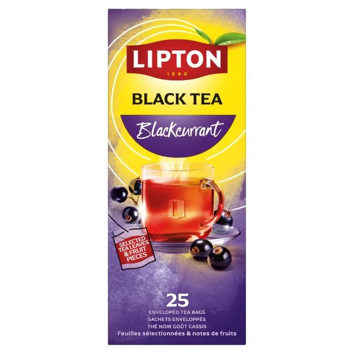 Aromatyzowana Herbata LIPTON Classic Blackcurrant 25x1,6g - Czarna