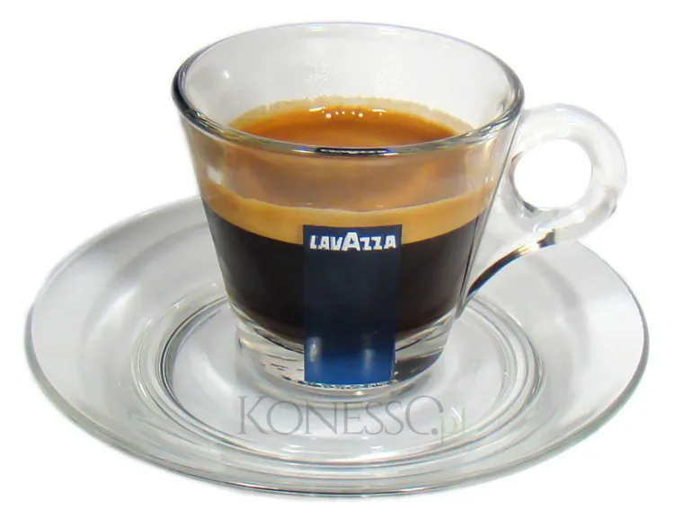 LAVAZZA - Filiżanka Szklana Ze Spodkiem Do Kawy Espresso 70ml