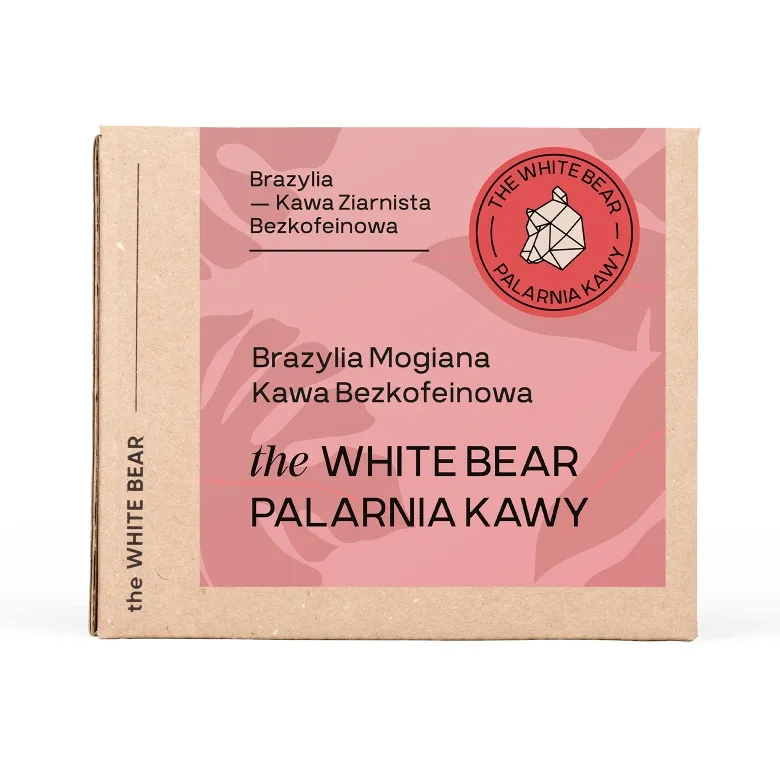 Kawa Ziarnista THE WHITE BEAR Brazylia Mogiana Decaf 250g - Kawa Bezkofeinowa