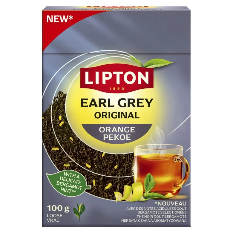 Herbata Liściasta LIPTON Earl Grey Original Orange Pekoe 100g - Czarna