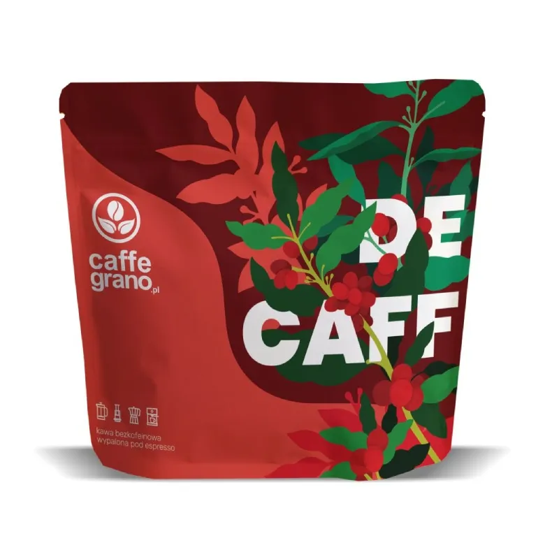 Kawa Ziarnista CAFFE GRANO Decaff Kolumbia Asomujer ESPRESSO - Kawa Bezkofeinowa 250g