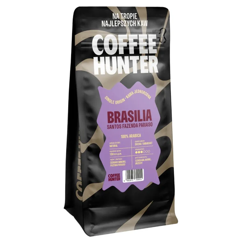Kawa Ziarnista COFFEE HUNTER Brazylia Santos Fazenda Paraiso 1kg