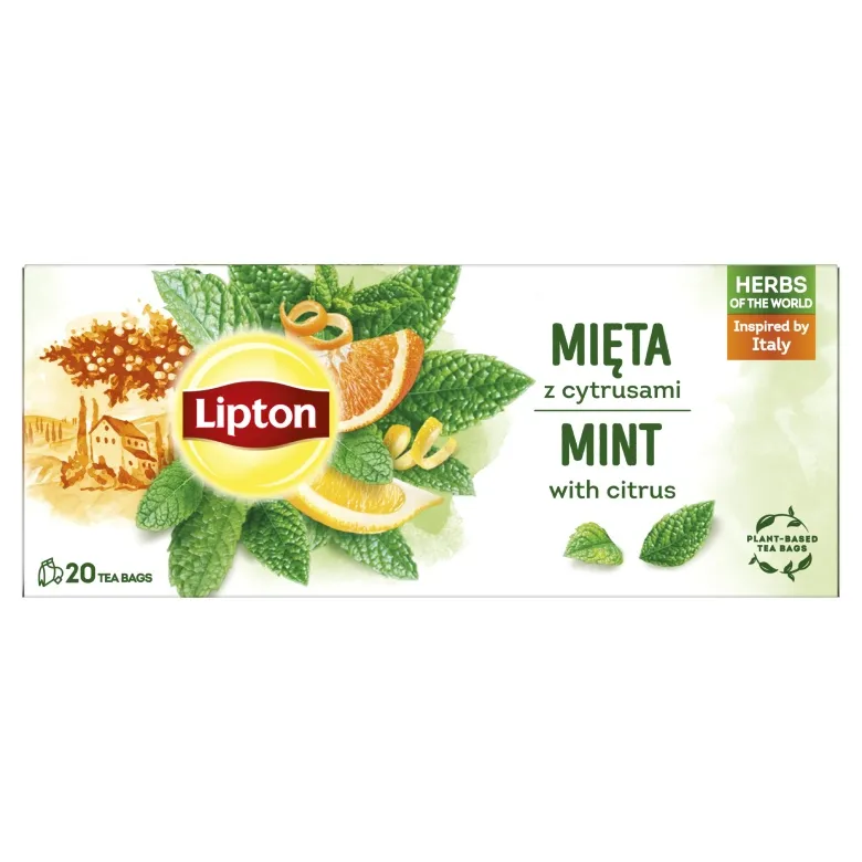Herbatka Ziołowa Aromatyzowana LIPTON Mięta Z Cytrusami 20x1,3g