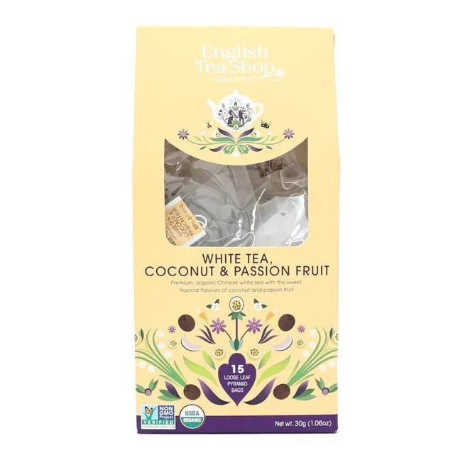 Herbata ENGLISH TEA SHOP White TEA Coconut & Passion Fruit 15x2g - Biała