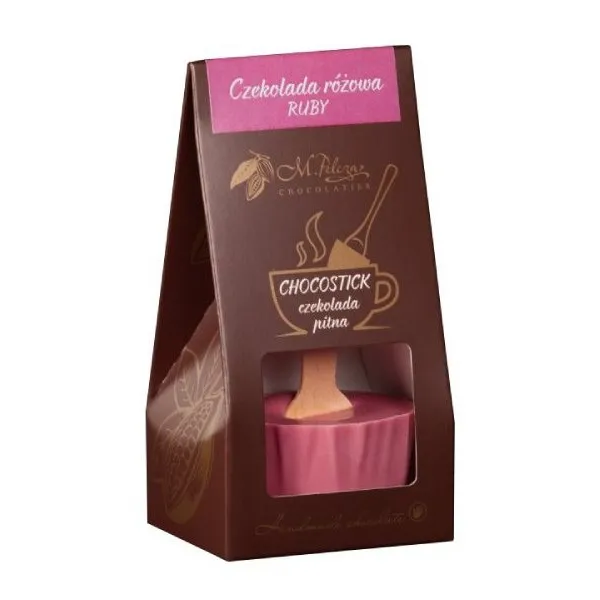 Chocostick M.PELCZAR CHOCOLATIER - Czekolada Różowa - RUBY 40g